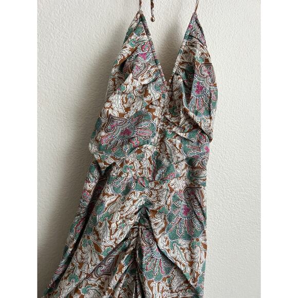 Veronica Beard Aldana Ruched Halter Midi Dress Womens Size 0 NEW - Picture 6 of 14